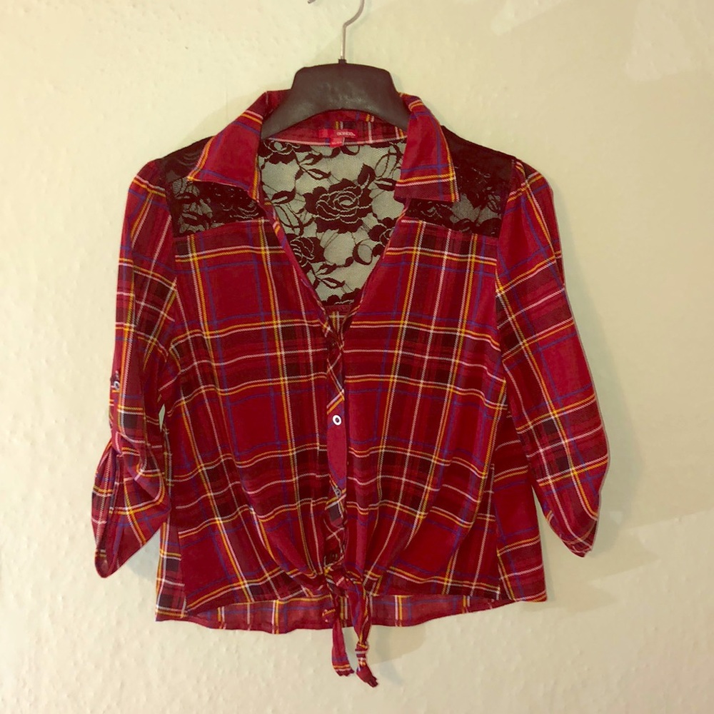 Lacey Back and Front Tie Flannel